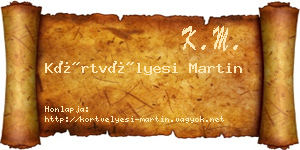 Körtvélyesi Martin névjegykártya