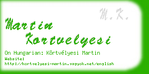 martin kortvelyesi business card